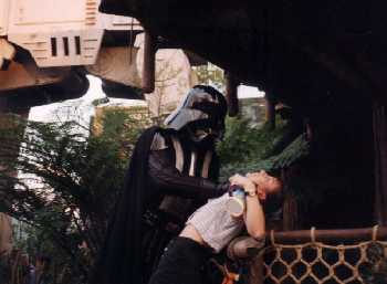 Chibi Jedi and Darth Vader
