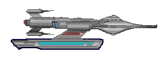Starboard side view of the Soyuz Class USS Bozeman (NCC-1941)