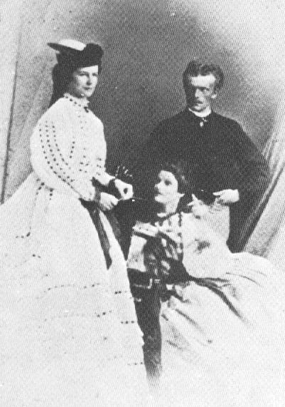 Sisi with brother Carl Theodor and his wife