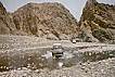 Sue's Rocky makes a splash in Wadi Dayqah, Oman