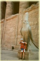 Statue of Horus at Edfu temple