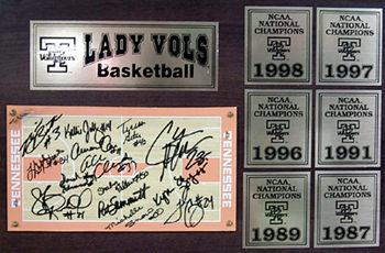 Lady Vols plaque