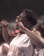 SeMEKa pounds her chest 98/99 NCAA toutnament 3/13/99