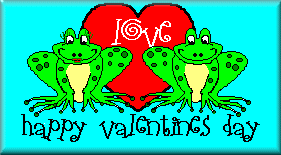 frogs in love on solid background