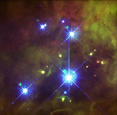 Center Stars of the Orion Nebula