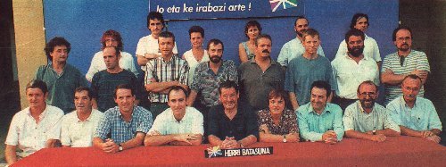 Componentes de la Mesa Nacional de Herri Batasuna