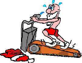 exercising santa