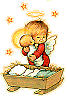 Angel holding Christ child