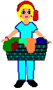 Lady with Washing Basket