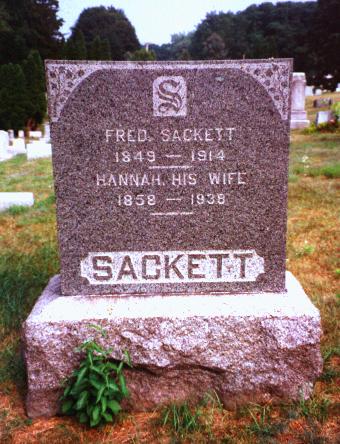 Grave of Fred and Johanna Sackett