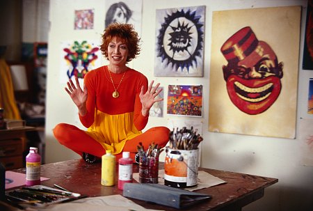 Illeana Douglas as Roberta the art teacher (Note - the Sambo poster is significant while at the same time being particularly offensive. It has 'Coon's Chicken' written across its teeth.)