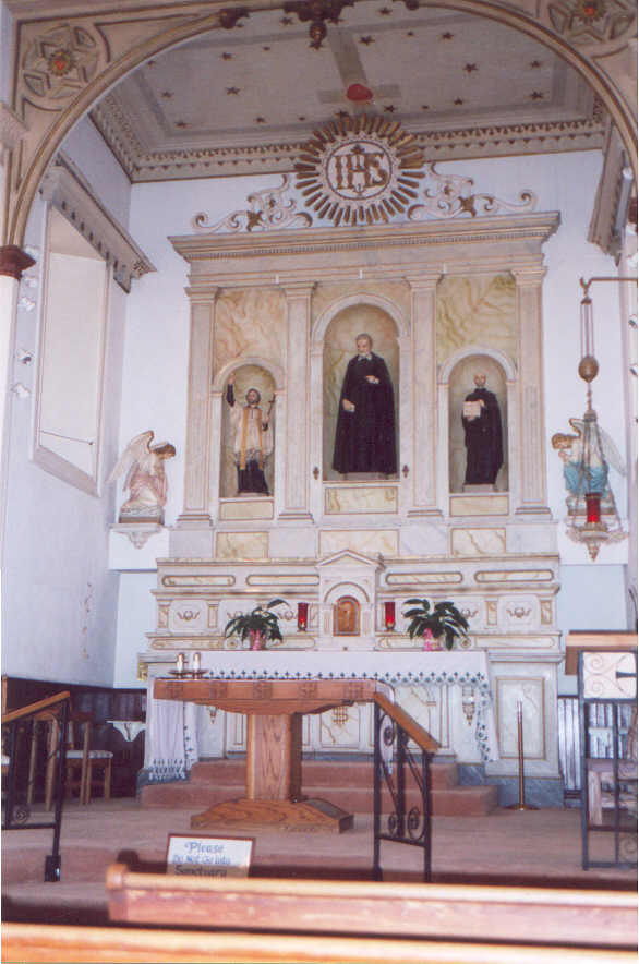 The altar of San Felipe de Neri church. Old Town Albuquerque.