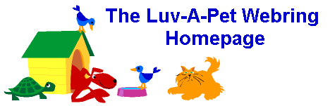 Welcome To The Luv-A-Pet Webring Homepage Graphic