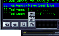 Winamp playlist sort screenshot