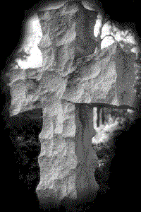 B & W Cemetary Cross