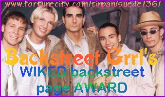 Backstreet Grrl's Wicked Backstreet Page Award