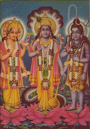 Brahma, Vishnu, and Shiva