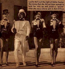 Lucille Ball with Eddie Cantor and two other chorus girls in KID MILLIONS