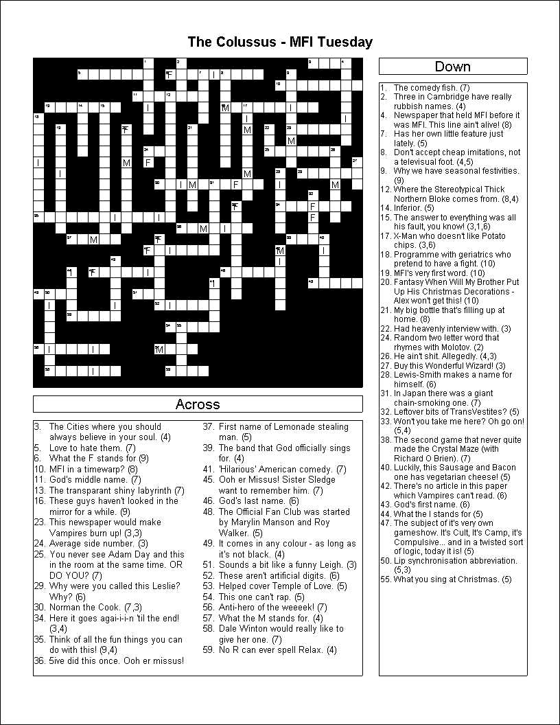 Crossword Construction Kit 97 Puzzle