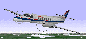 Fairchild Metro III in SkyWest colors