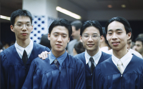 Alexs, Jesse,  Albert, and KohnMan (graduation)