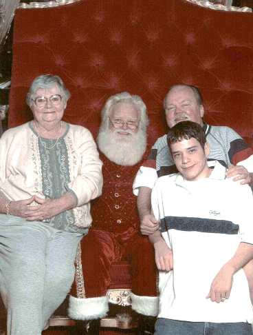 The family with Santa