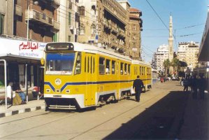 Alexandria Tramways #15 trainset. #15 line operated on both the separateed grade main line and streets in the Manshea District.
