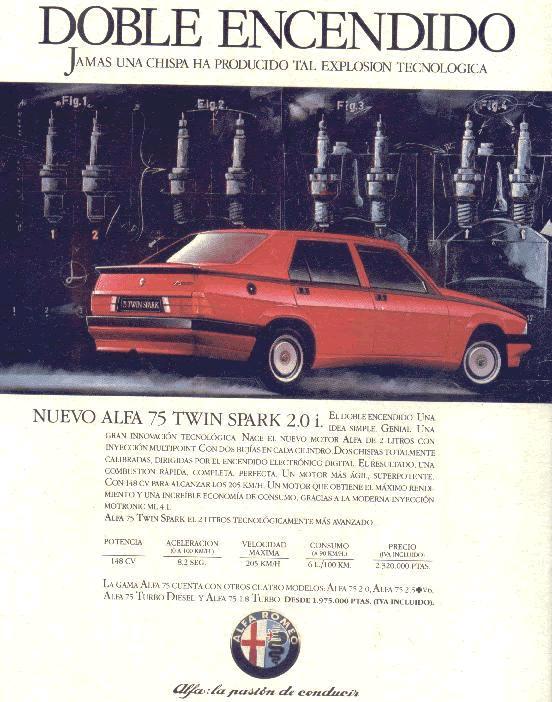 All cars featuring the Twin Spark engines since the Alfa Romeo