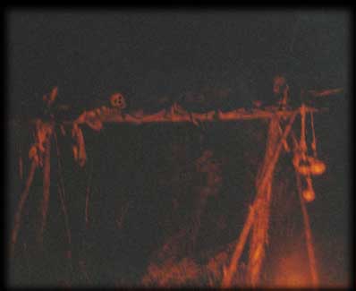 Flat Owl's platform glows eerily in the lanternglow.
