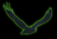 raven, wings up