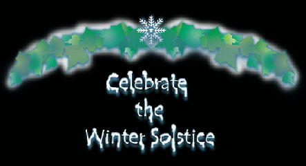 artistic text, Celebrating the Winter Solstice