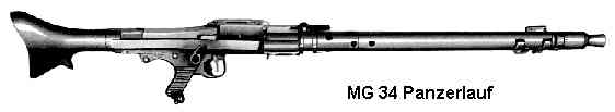 MG 34 with tank barrel
