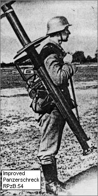 soldier with RPzB.54 standing at attention