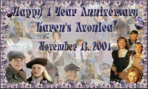 The official One Year Anniversary of Avonlea - A Place to Come Home To!  Thanks for the beautiful banner, Nikki!!  =)