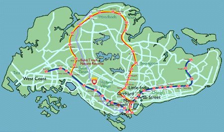 Singapore   on Mass Rapid Transit  Mrt  Routes