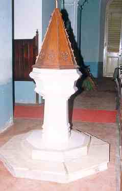 Holy Water Font at entrance to Church