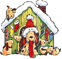 Christmas dog house