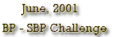June, 2001, BP - SBP Challenge