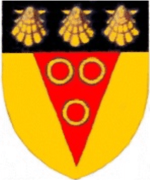 Van Riebeecks annulets as borne on a pile in the 1912 arms of Grahamstown