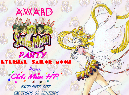 Este eu ganhei do Sailor Moon Party, de melhor site em todos os sentidos! Thanks, Li-chan!