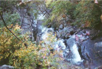 Looking down on the Doe river