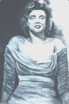 "Marilyn" -  Charcoal on Paper 2001