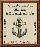 This site has been awarded the - Quartermaster Award of Excellence