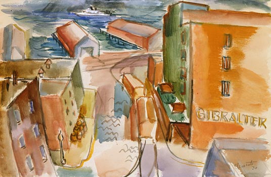 Grace Clements
San Francisco Bay
watercolor and graphite on paper
18 x 11¾ inches
1930