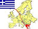 Map of Europe highlighting 
Greece
