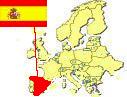Map of Europe highlighting Spain