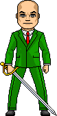 Male Suit Swordsman With Rapier Composite