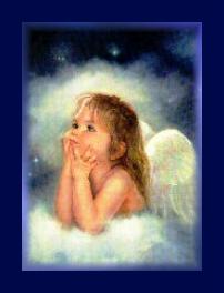 girl angel looking at the side