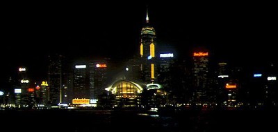 die Skyline von Hongkong Island