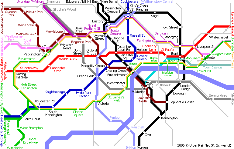 london underground map zones. Click on map to expand to full
